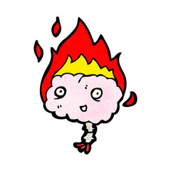 cartoon migraine brain