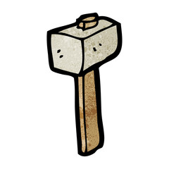 cartoon stone mallet