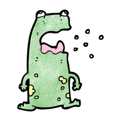 cartoon burping frog