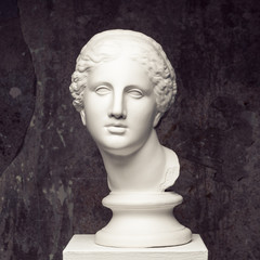 White marble head of young woman