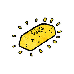 cartoon bar of gold