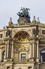 Fototapeta na wymiar Chariot on opera building - Dresden, Germany