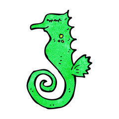 cartoon sea horse