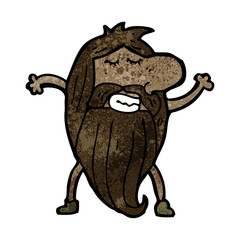 cartoon naked hippie man