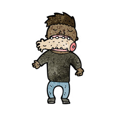 cartoon cannibal man