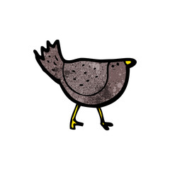 cartoon black bird