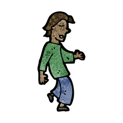 cartoon walking man