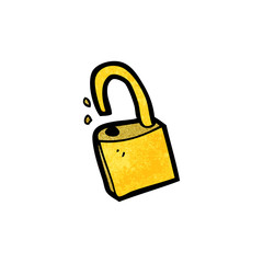 cartoon padlock