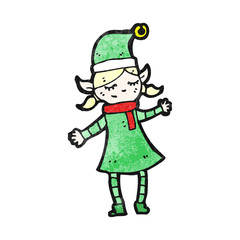 cartoon christmas elf