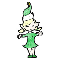 cartoon christmas elf