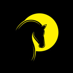 Vector image of an horse head. - Vector illustration