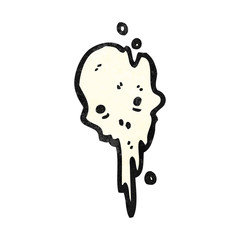 gross melting skull cartoon