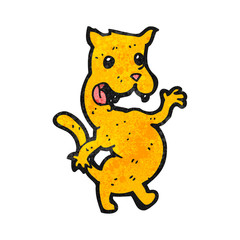 cartoon cat waving