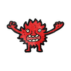 cartoon little furry monster