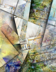Panele Szklane Podświetlane  Abstrakcyjne kątowe
