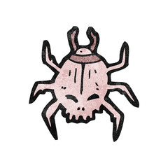 spooky skull beetle cartoon