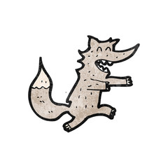 cartoon wolf