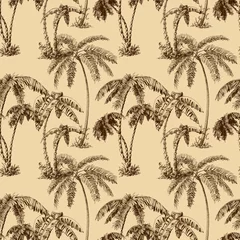 Tapeten Nahtloses Muster der Palmen © Danussa