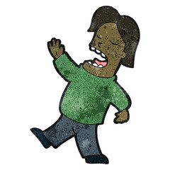 Obraz premium cartoon self important man talking