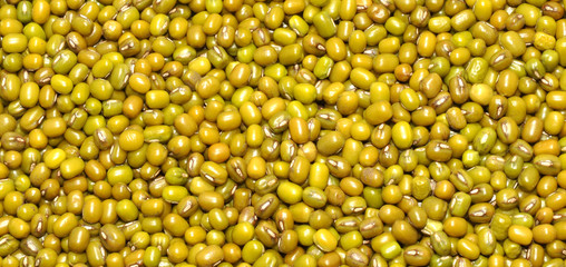 Uncooked dried mung beans health food background