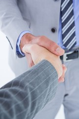  Businessman shaking hands with a co worker