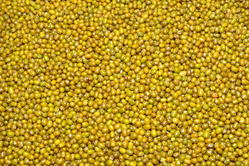 Uncooked dried mung beans health food background