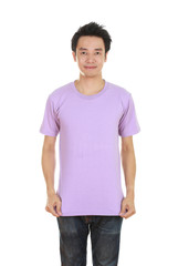 Fototapeta premium man with blank t-shirt