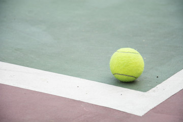 tennis ball on the court