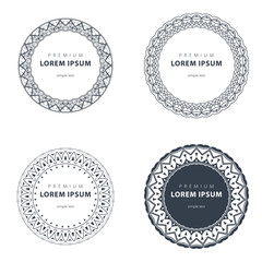 Vector set  outline emblems and badges - abstract hipster logo templates