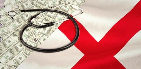 Composite image of stethoscope