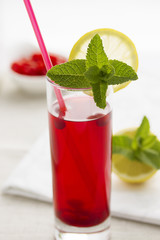 Schizandra chinensis drink. Summer drink.