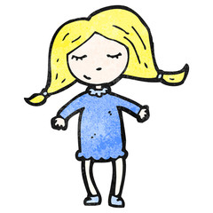 cartoon pretty blond girl