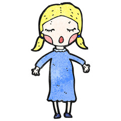 cartoon pretty blond girl