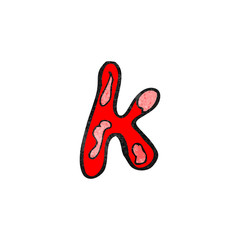 child's drawing of the letter k