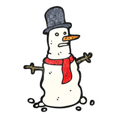 cartoon ugly snowman