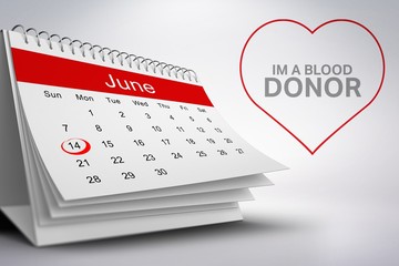 Composite image of blood donation