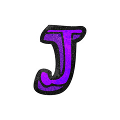 cartoon letter j