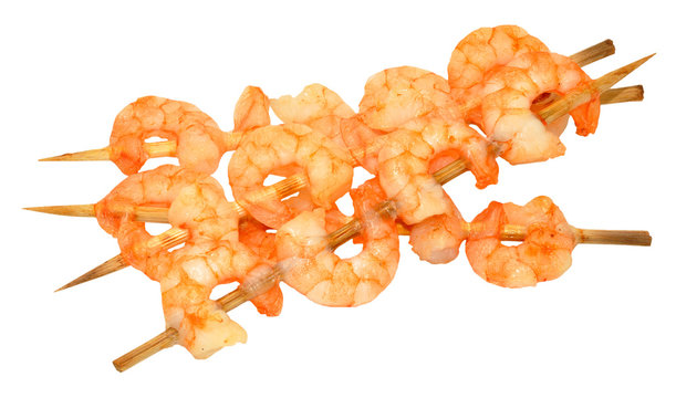 Grilled Skewered Prawns