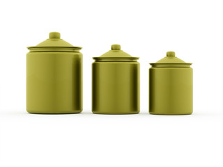 Green glass rendered isolated