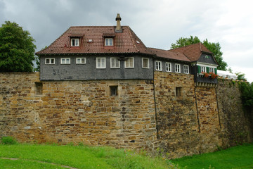 Wall in the Fort Esslinger Burg