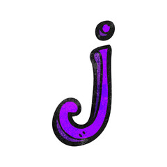 cartoon letter j