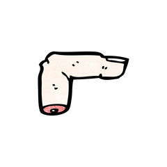 Retro cartoon with texture. Isolated on White.