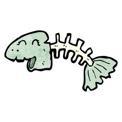 cartoon fish bones