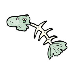 cartoon fish bones