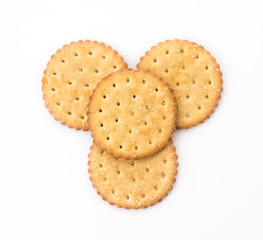 marie sesame biscuit on white background
