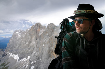 Bergwanderer am Dachstein