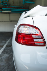 White car on the car park