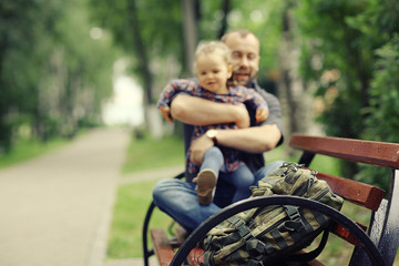 father travels with her daughter