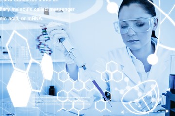 Composite image of science graphic