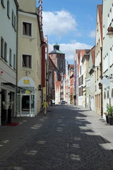 Fototapeta na wymiar Schulstraße in Ingolstadt